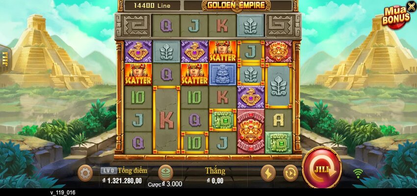 Trong Slot game Đế chế Vàng cung cấp lên lên đến 32400 cách chiến thắng