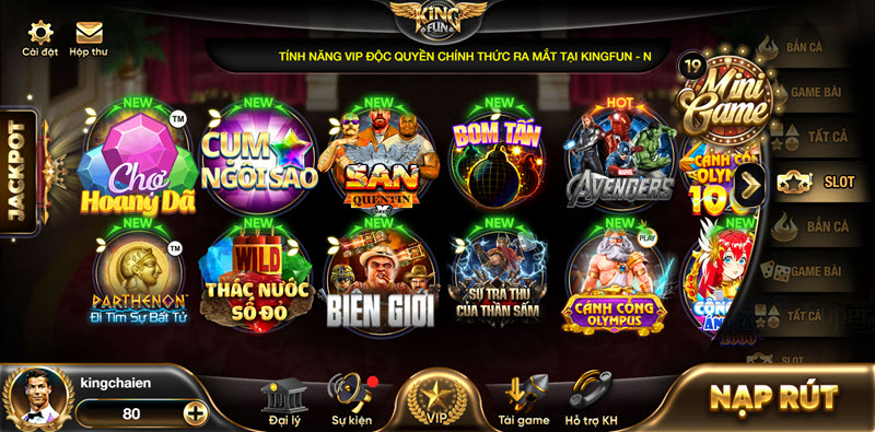 Code siêu nổ hũ Kingfun